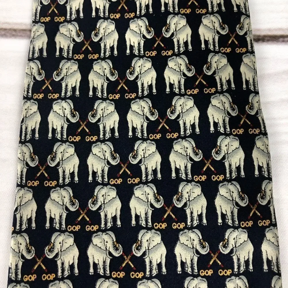 Museum Artifacts GOP Elephant Necktie